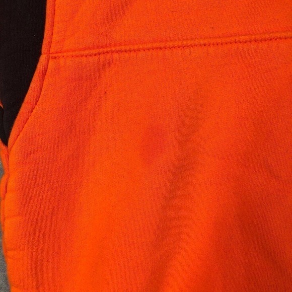 VTG Sand Knit Men's 1/4 Zip Knit Sweater Large Orange Monroe Bearcats USA - Picture 6 of 10